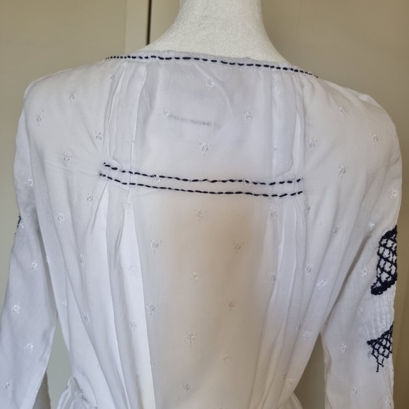 Odd Molly Sz 1 (Small) Blouse Tunic Embroided 100% Cotton - Picture 9 of 12
